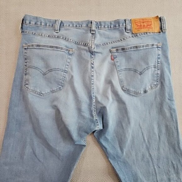 Levi's 501 Jeans Men's 42x30 Straight Leg Blue Denim Button Fly Faded Y2K Grunge - Picture 3 of 12